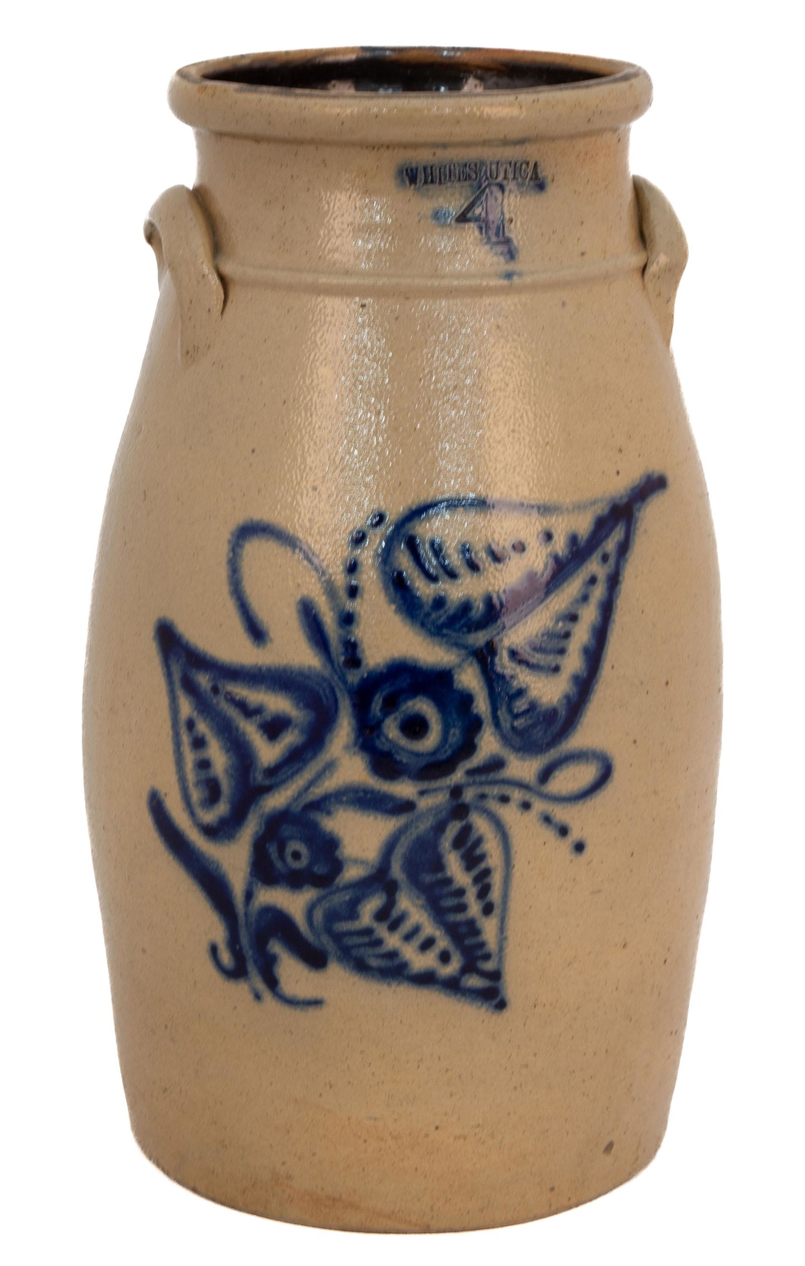 Whites Utica 4 Gallon Stoneware Churn (1 of 2)