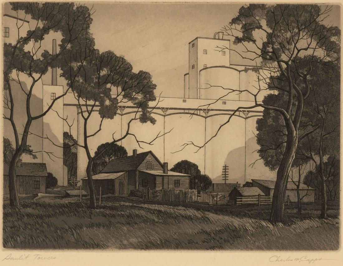 Charles Capps (1898-1981) "Sunlit Towers" (1 of 2)