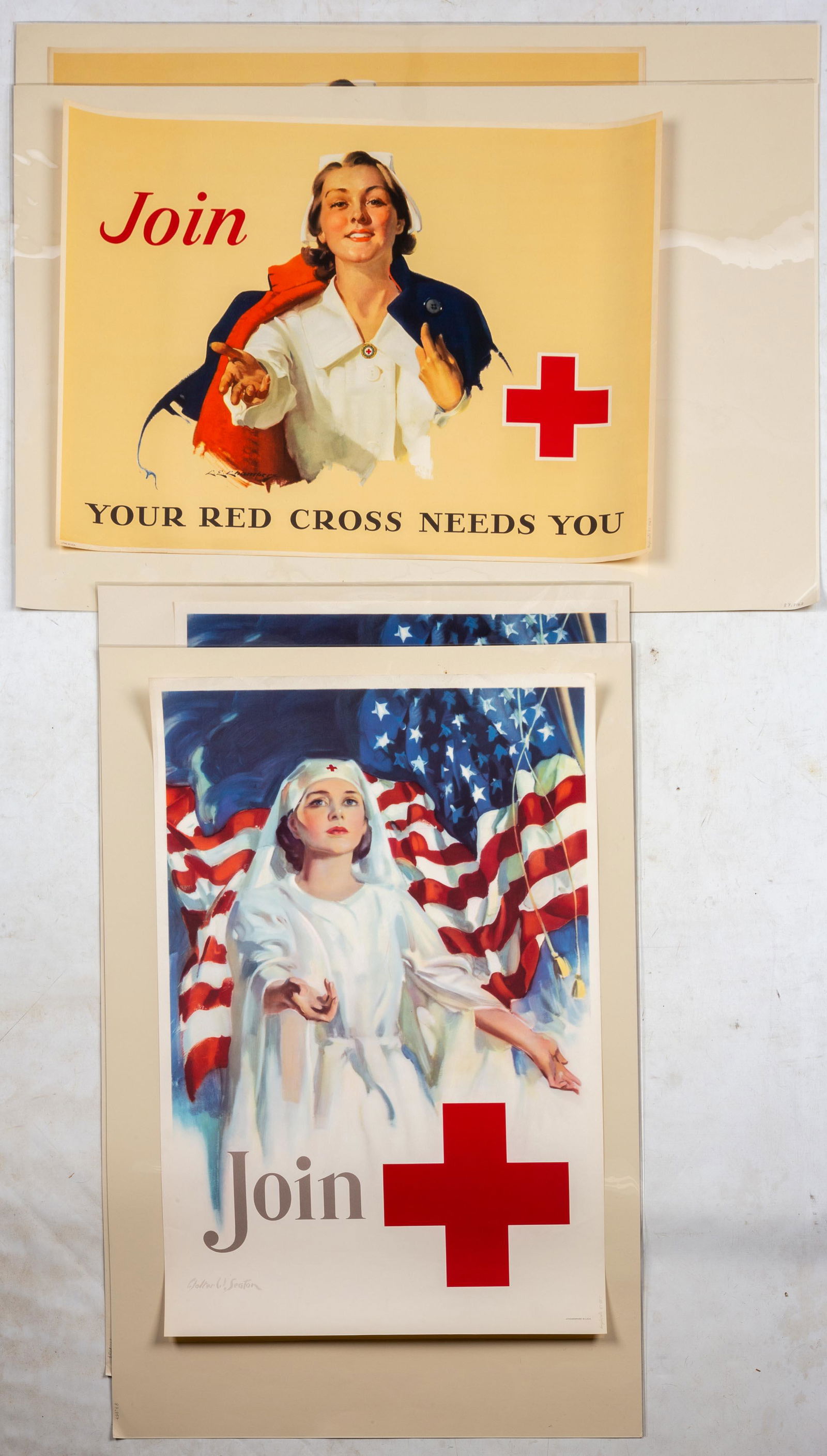 (4) WWII, American Red Cross Posters (1 of 1)