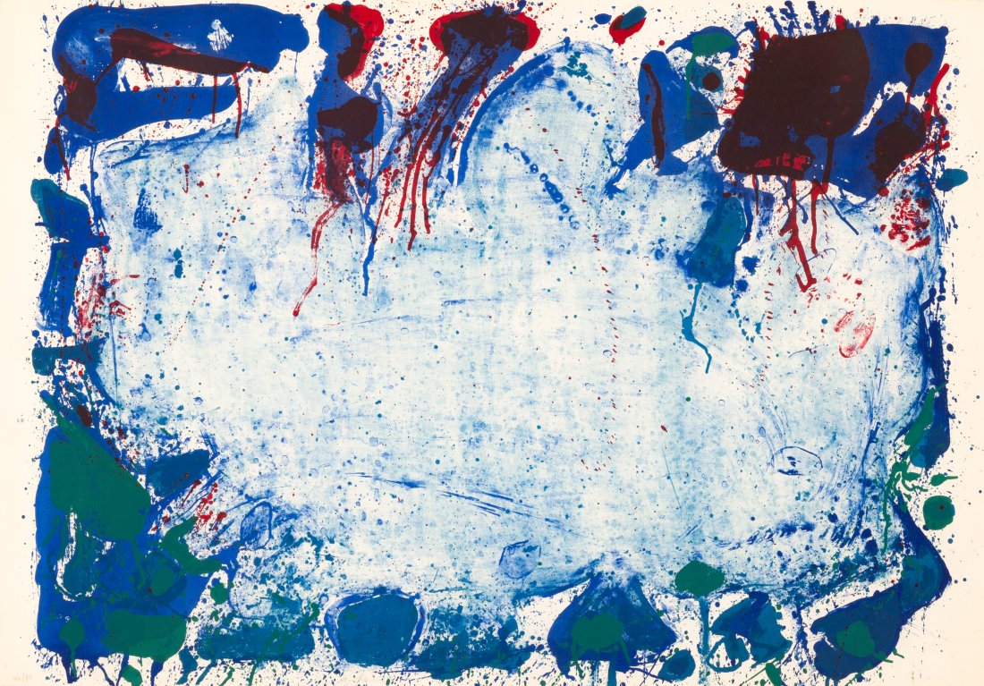 Sam Francis (American, 1923-1994) "Happy Death Stone" (1 of 3)