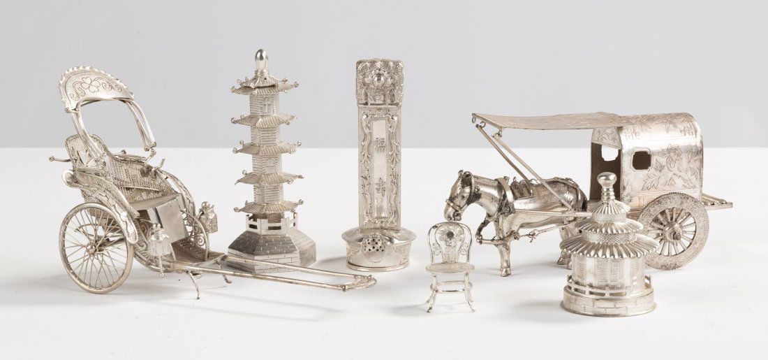 19th Century Chinese Sterling Silver Cabinet Novelties (1 of 5)