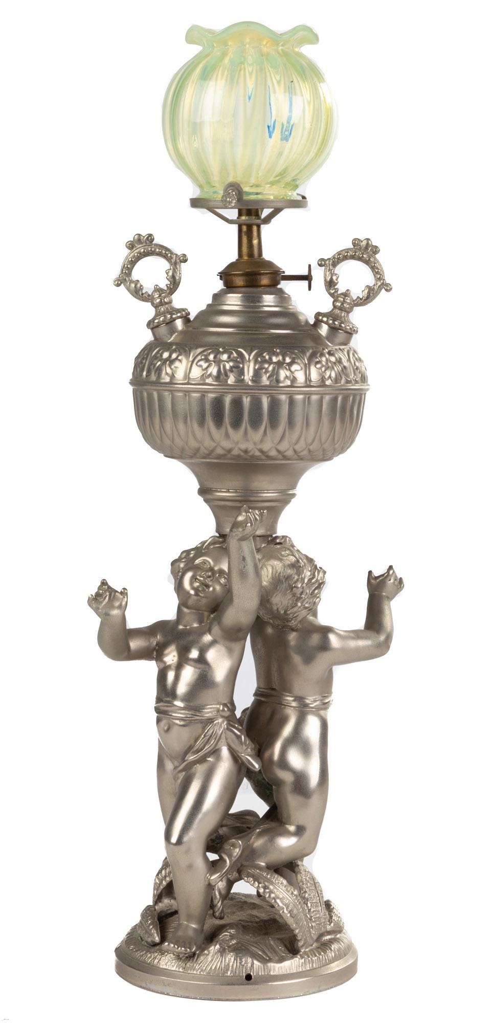 Cigar Store Cigar Lighter with Vaseline Globe Shade (1 of 1)