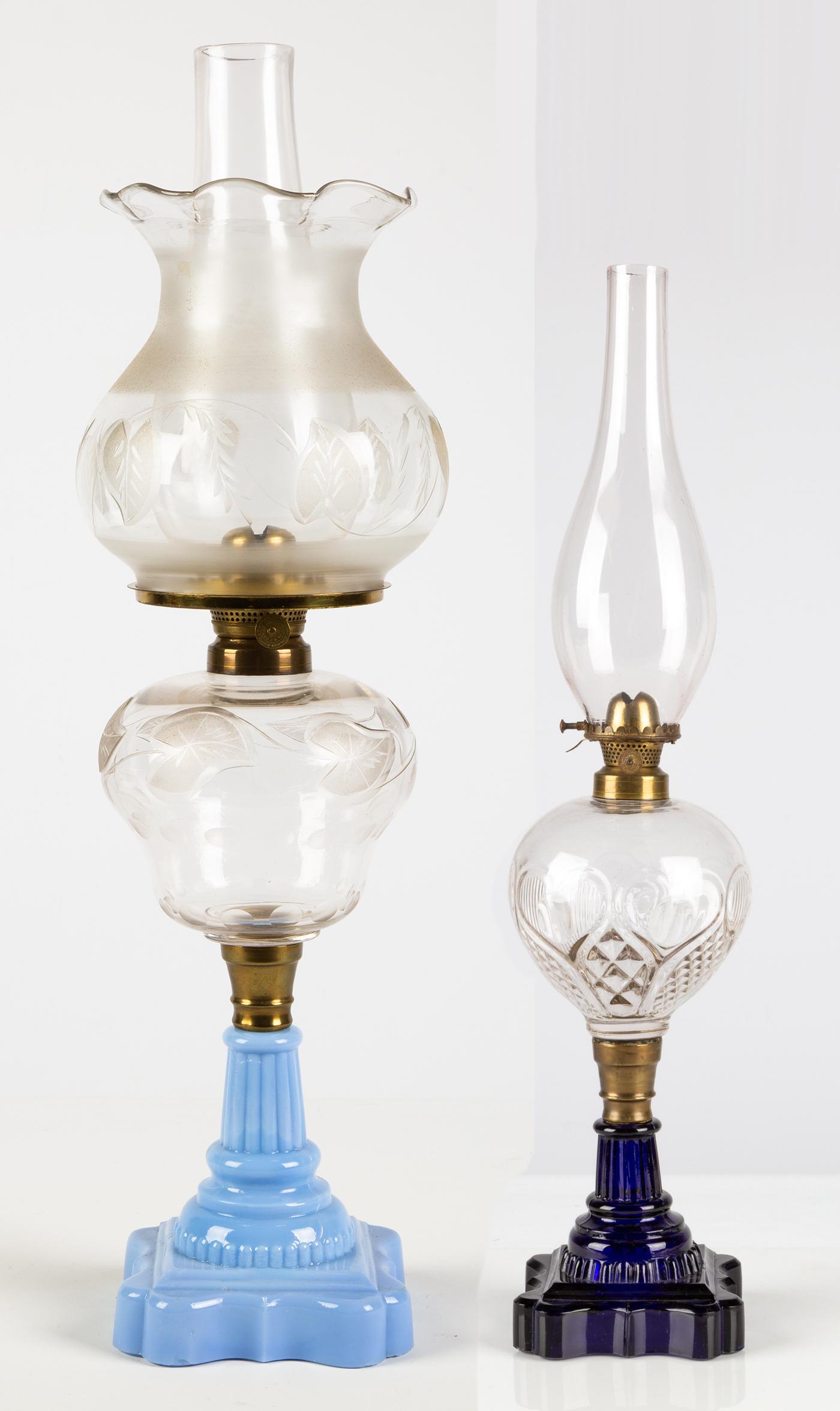 (2) 19th Century Oil Lamps (1 of 2)