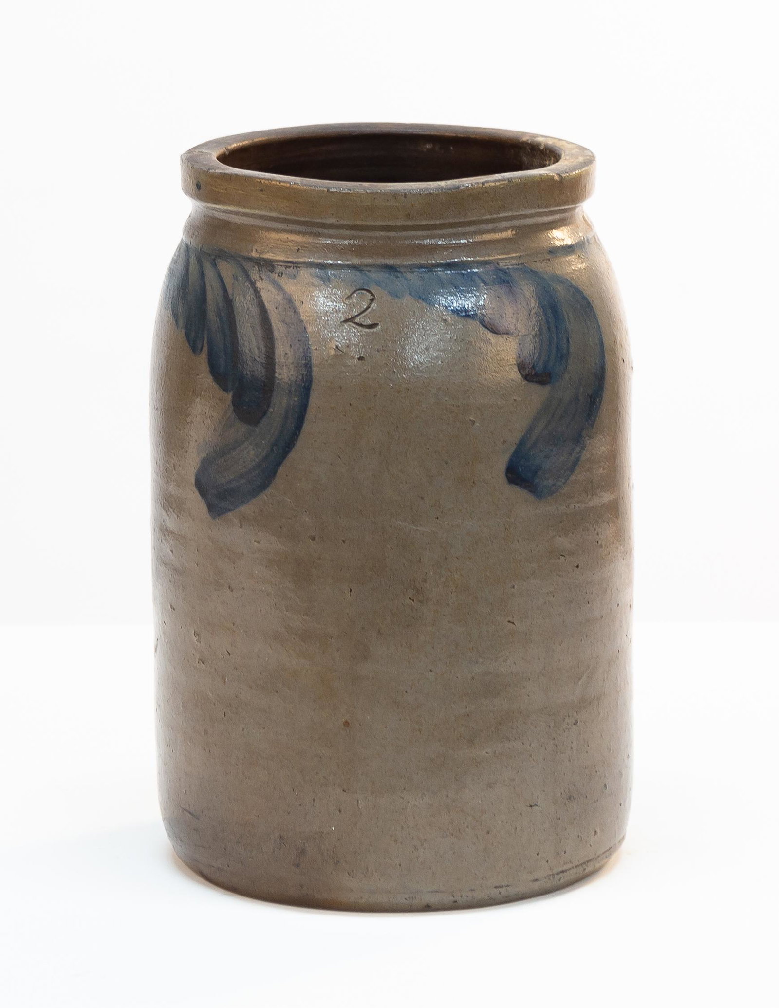 19th Century American Stoneware Decorated 2 Gallon Jar (1 of 1)