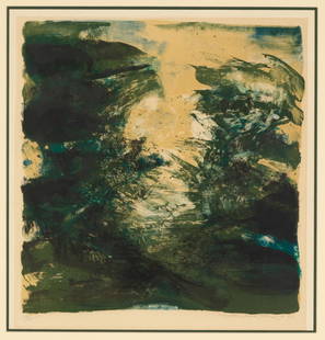 Zao Wou-Ki (Zhao Wuji, French/Chinese, 1920-2013) Untitled, No. 207: Zao Wou-Ki (Zhao Wuji, French/Chinese, 1920-2013) Untitled, No. 207 Lithograph in colors on arches paper. Signed (lower right) and numbered 17/125. Printed by J. Desjobert, published by Pierre Houtot,