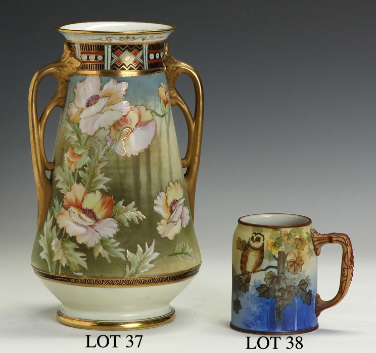 Nippon Mug w/Owl: 20th cent. Ht. 5"