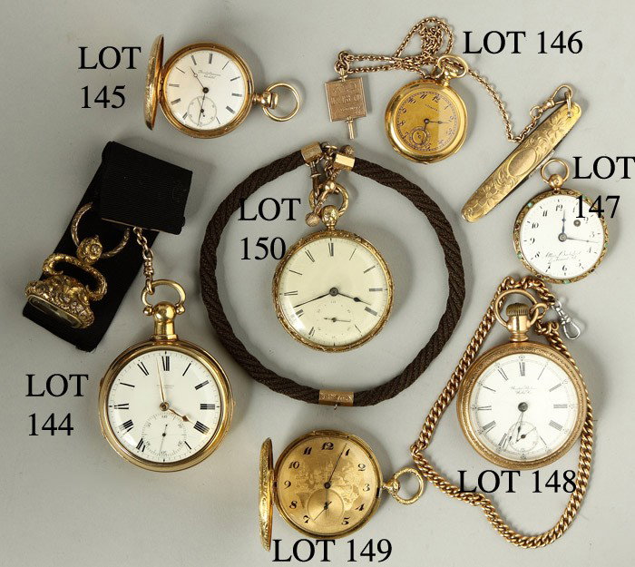C.A. Robert, English Pocket Watch: 18k. Case marked, C.A. Robert; Detached lever, 10 holes & 3 levers, Jeweled. #I9290. Engraved gilded dial w/church/village scene. Case engraved w/couple, mts., windmill, etc. Dia. 1 1/2"