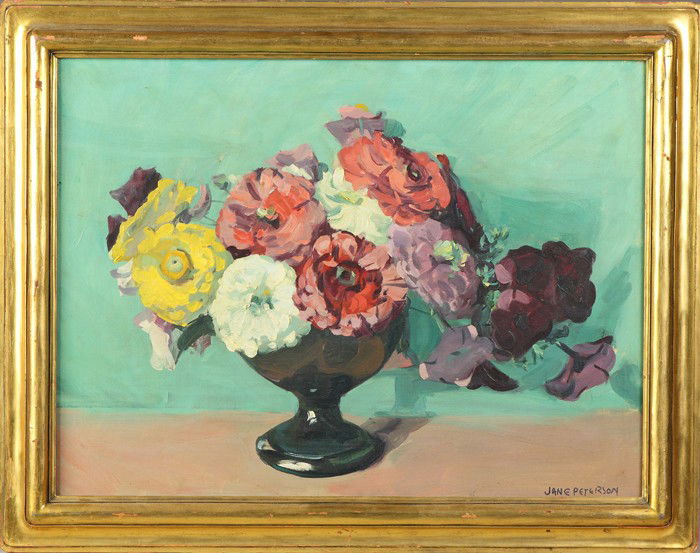 Jane Peterson (American, 1876-1965) Still life: Sgn. lower right, Jane Peterson. O/C. 18" x 24"