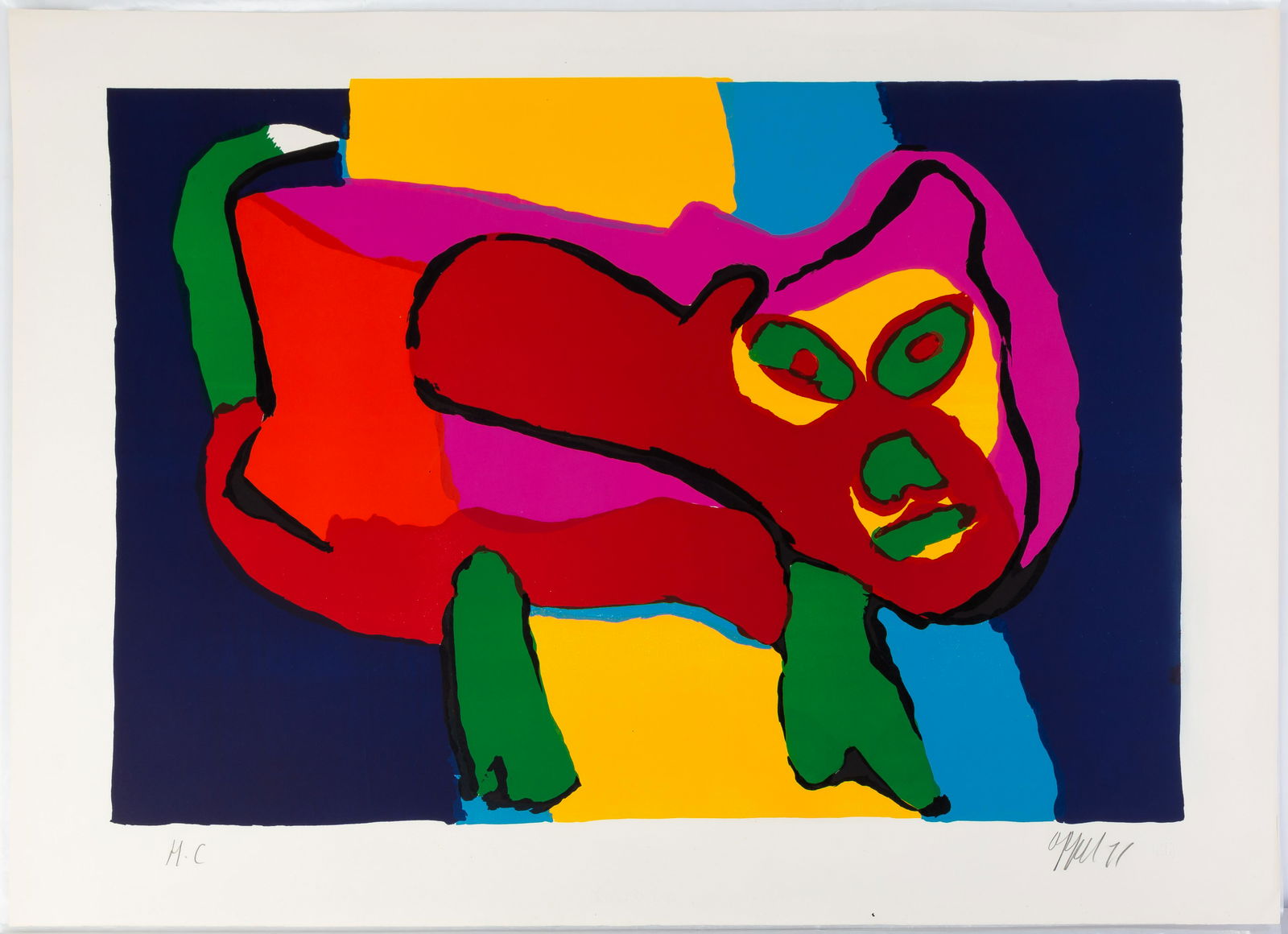 Karel Appel (American, 1921-2006) "Red Cat" (1 of 1)