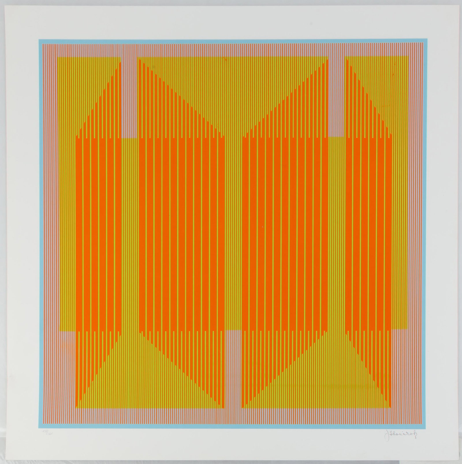 Julian Stanczak (1928-2017) "3 Color Cutout" (1 of 1)