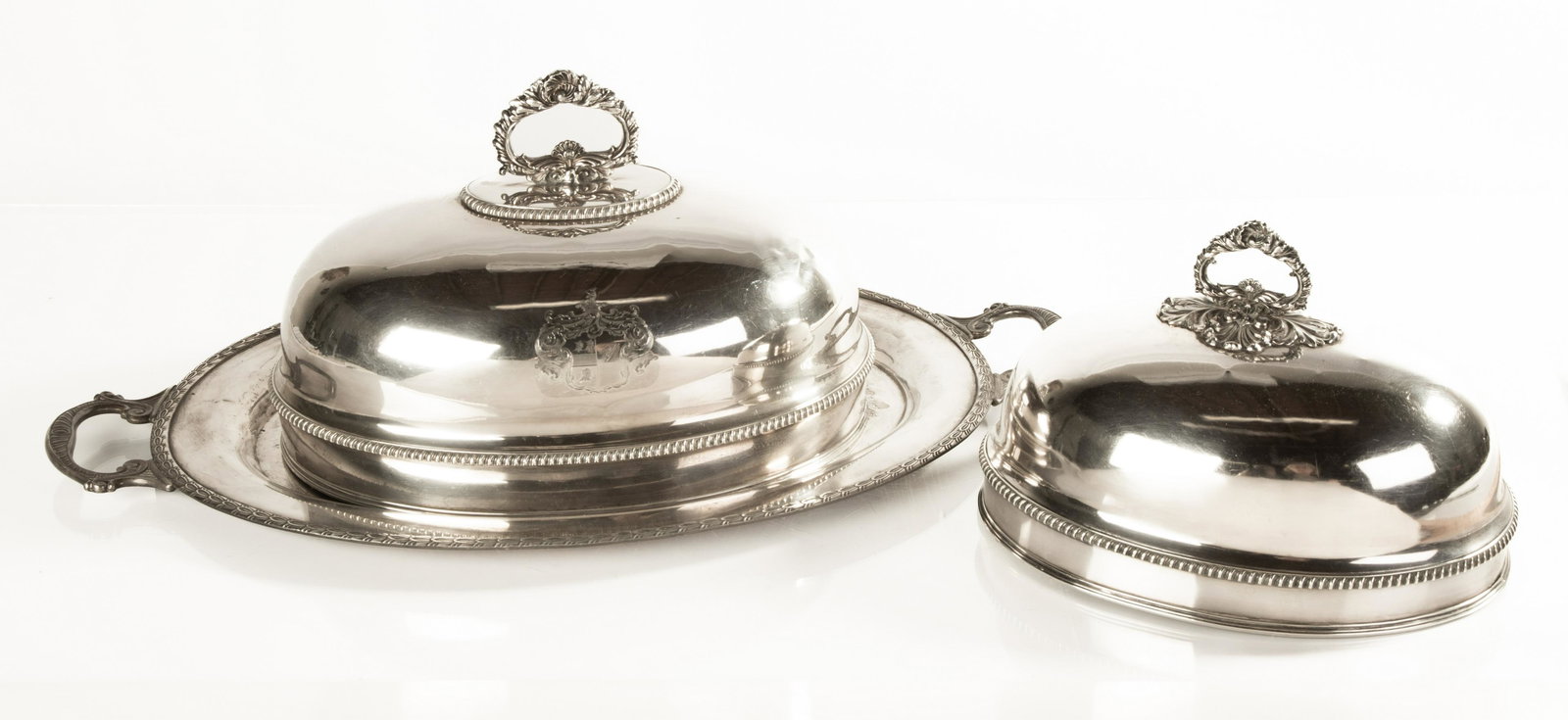 Matthew Boulton Sheffield Plate Tray with Sheffield Plate Domes (1 of 1)