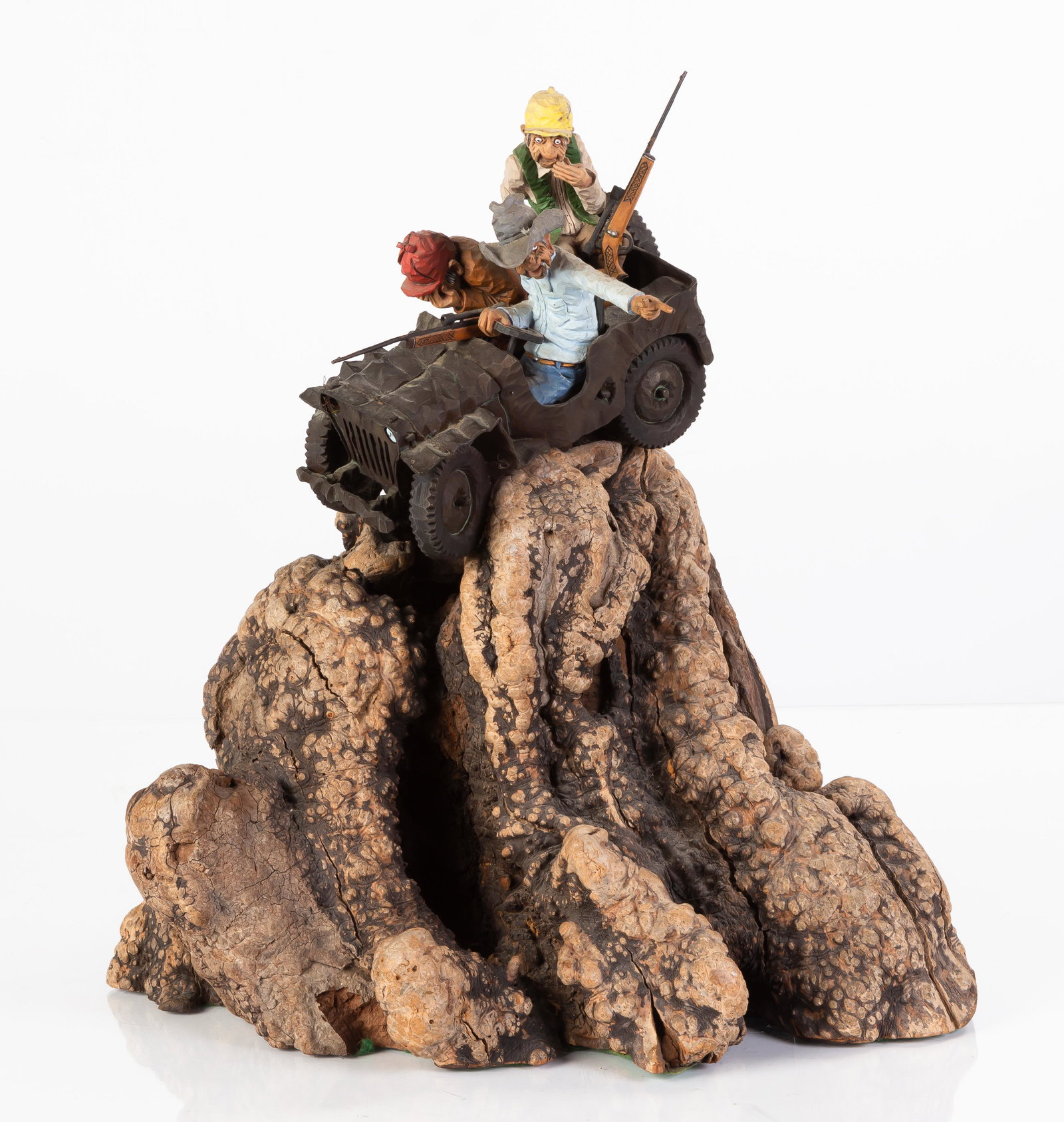Gene Zesch (American, born 1932) Hunter's in a Jeep (1 of 2)