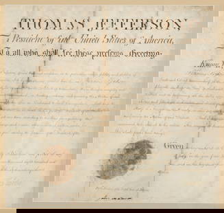 Thomas Jefferson, 1802 Appointment Document: Thomas Jefferson, 1802 Appointment Document Francis Peyton (ca. 1764 - 1836) was a prominent Alexandria merchant and a nephew of state senator Francis Peyton of Loudoun County, Virginia. On 2 Mar. 180