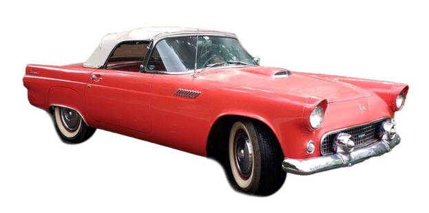 1955 Ford Thunderbird: 1955 Ford Thunderbird VIN# P5FH100364. Engine: Automatic transmission with 292 Y Block. Speedometer reads: 53,535 miles. Condition Notes: The paint is not original, but in fair condition. There are so