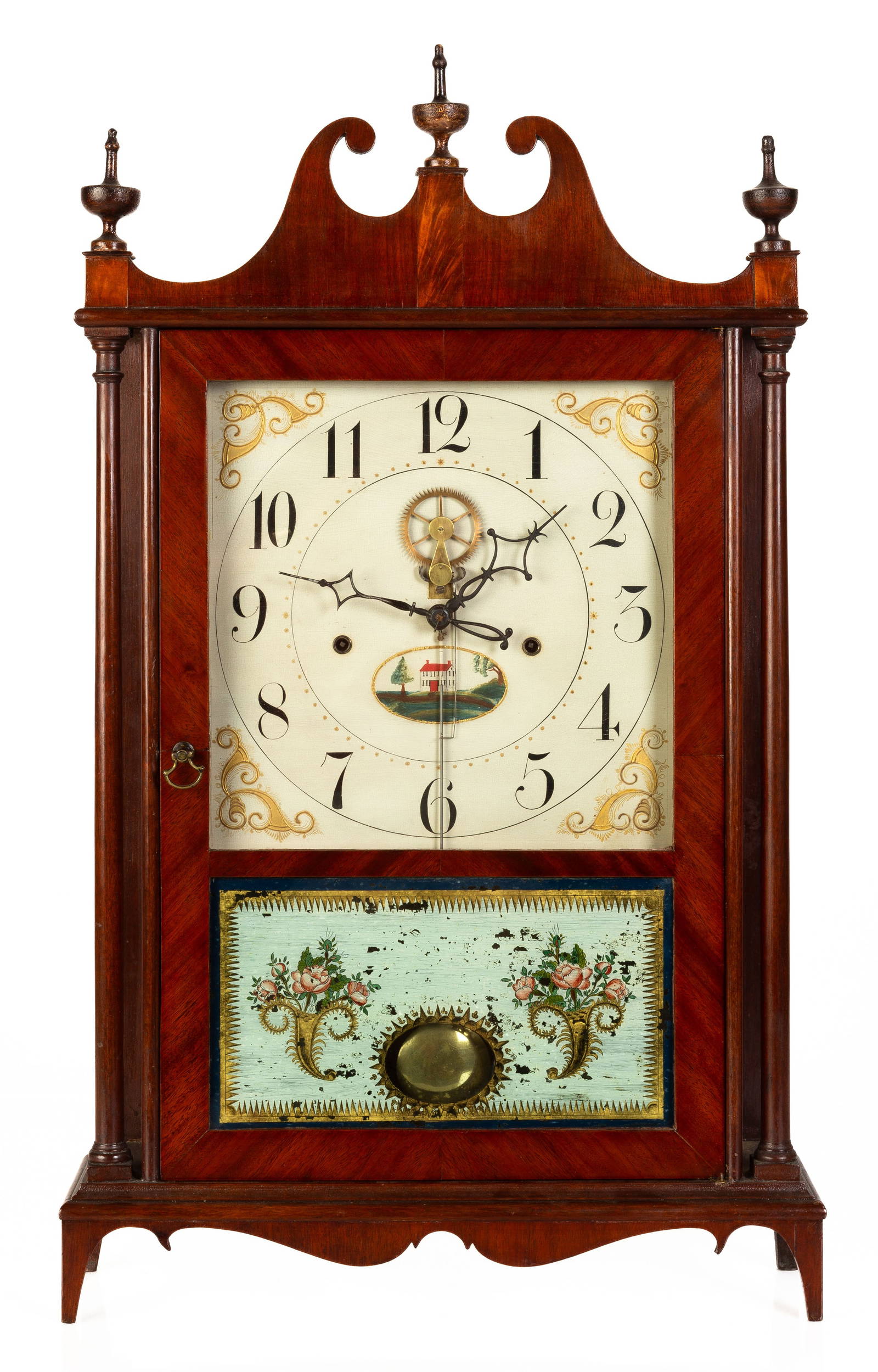 Eli Terry Outside Escapement Pillar And Scroll Clock Auction