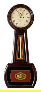 E. Howard & Co. #1 Banjo Clock: E. Howard & Co. #1 Banjo Clock E. Howard & Company Boston, Massachusetts. Circa 1880. Rosewood case with dark burl finish. Original painted metal dial and tablet. 8-day time only movement. Literature
