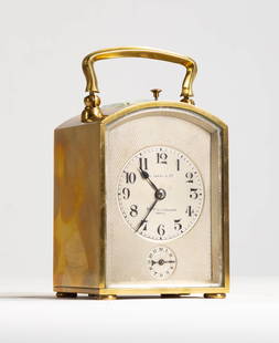 L. Leroy and Cie, Carriage Clock with Repeater, ca. 1900: L. Leroy and Cie, Carriage Clock with Repeater, ca. 1900 L. Le Roy et Cie, 7, Bd. de la Madeleine, Paris, circa 1900. Brass with silvered, engine turned dial with Arabic numbers and blued hands. Signe