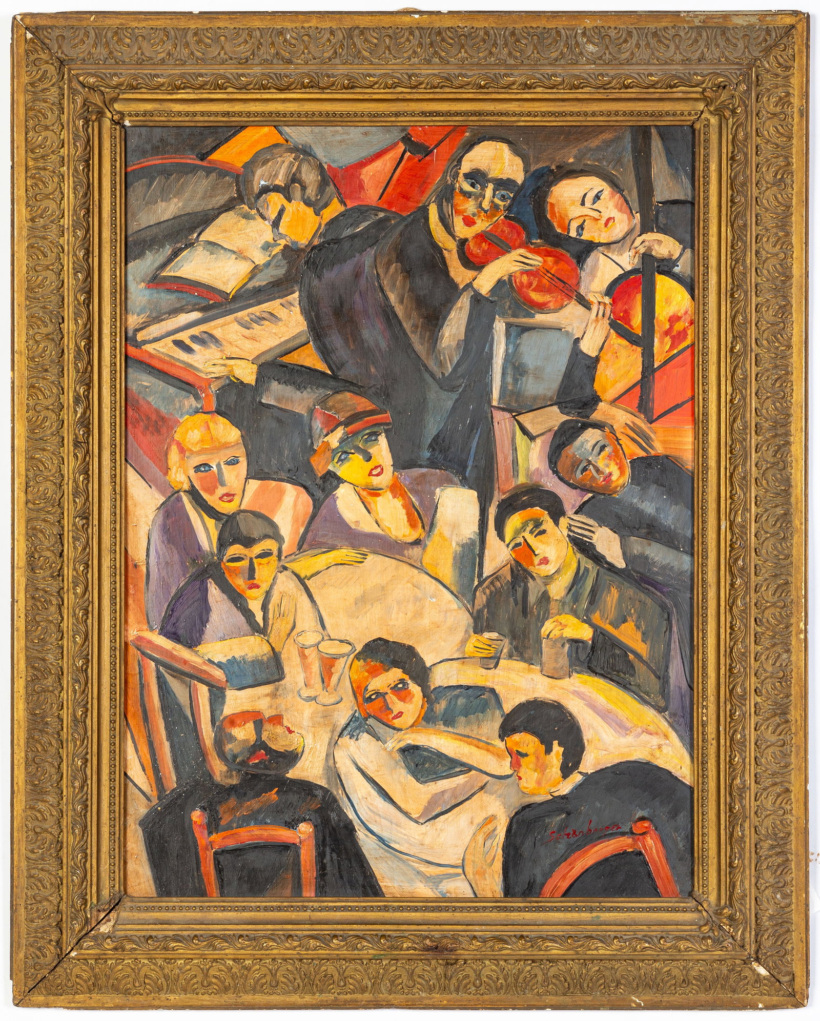 Attributed to Armand Schonberger (Hungarian, 1885-1974): Attributed to Armand Schonberger (Hungarian, 1885-1974) Oil on Masonite. Signed 'Schonberger' (lower right). 28 1/2 x 21 1/4 in. Doyle Auctions, New York.