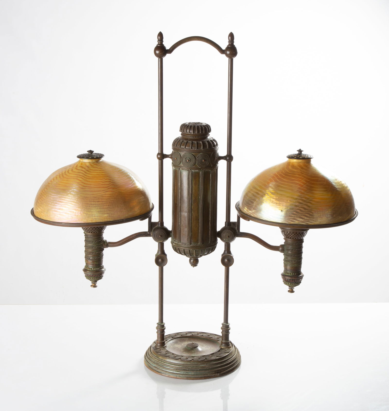 Tiffany Studios Double Student Lamp (1 of 11)
