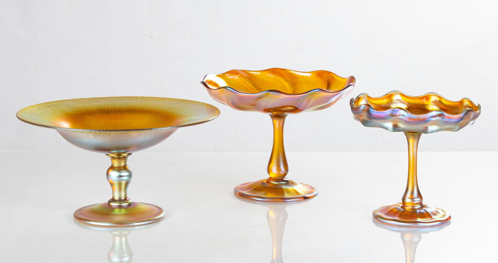 Three Tiffany Favrile Compotes (1 of 3)