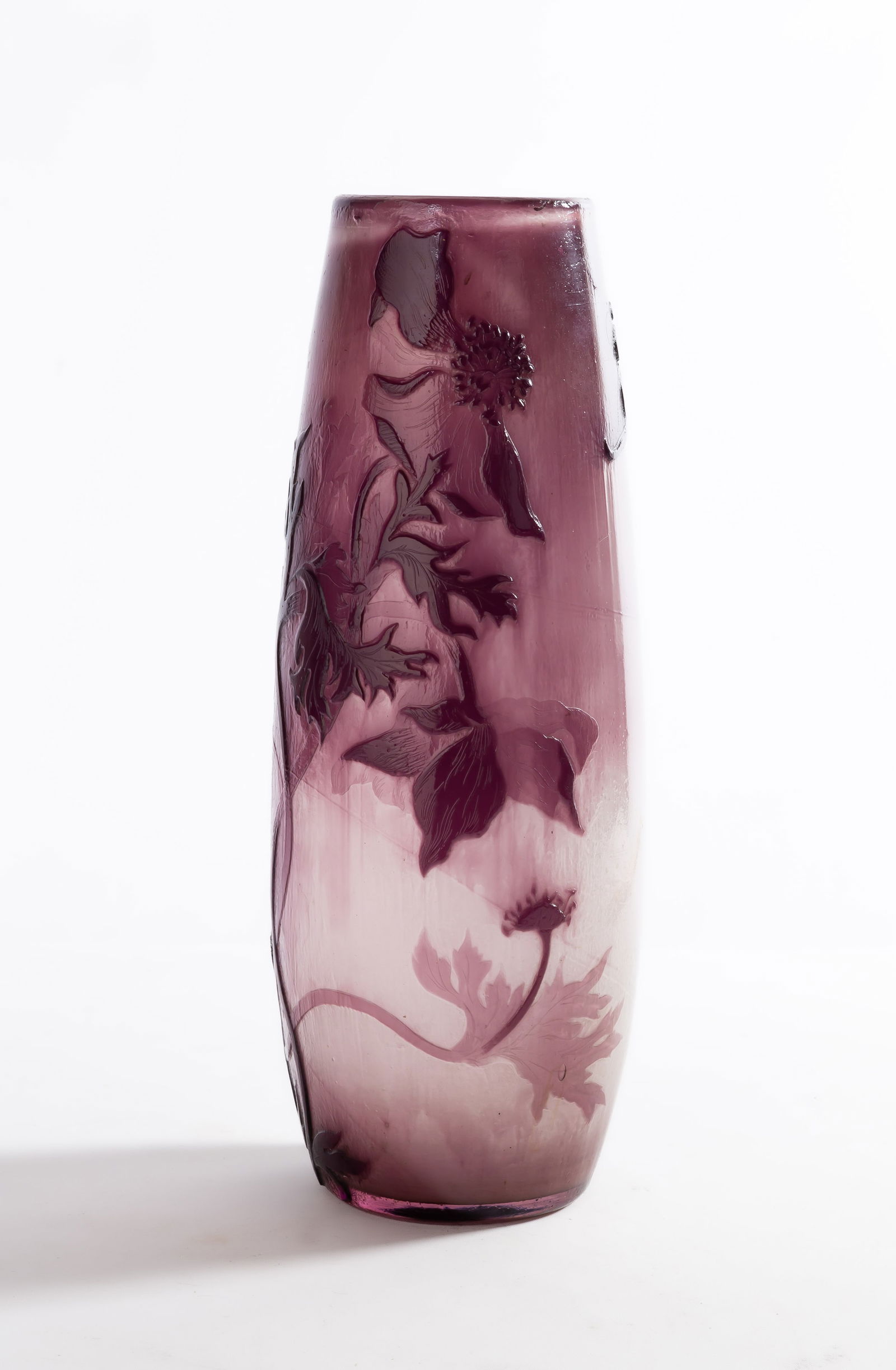 Galle Art Nouveau Fire-Polished Poppy Cameo Vase (1 of 5)