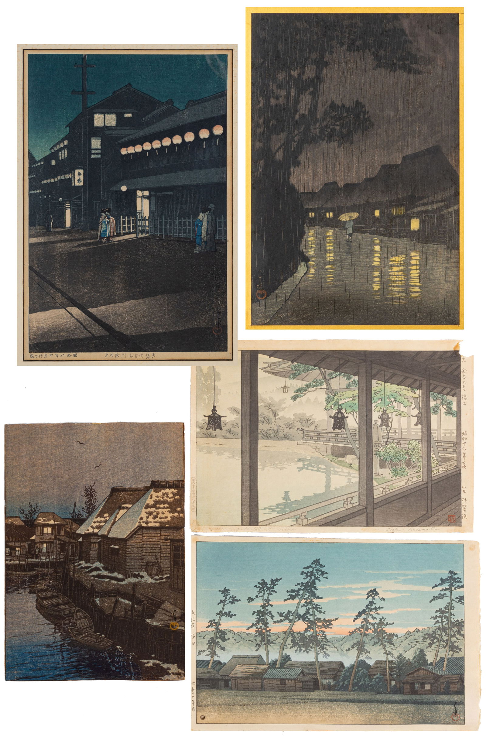 (5) Japanese Woodblock Prints (1 of 15)