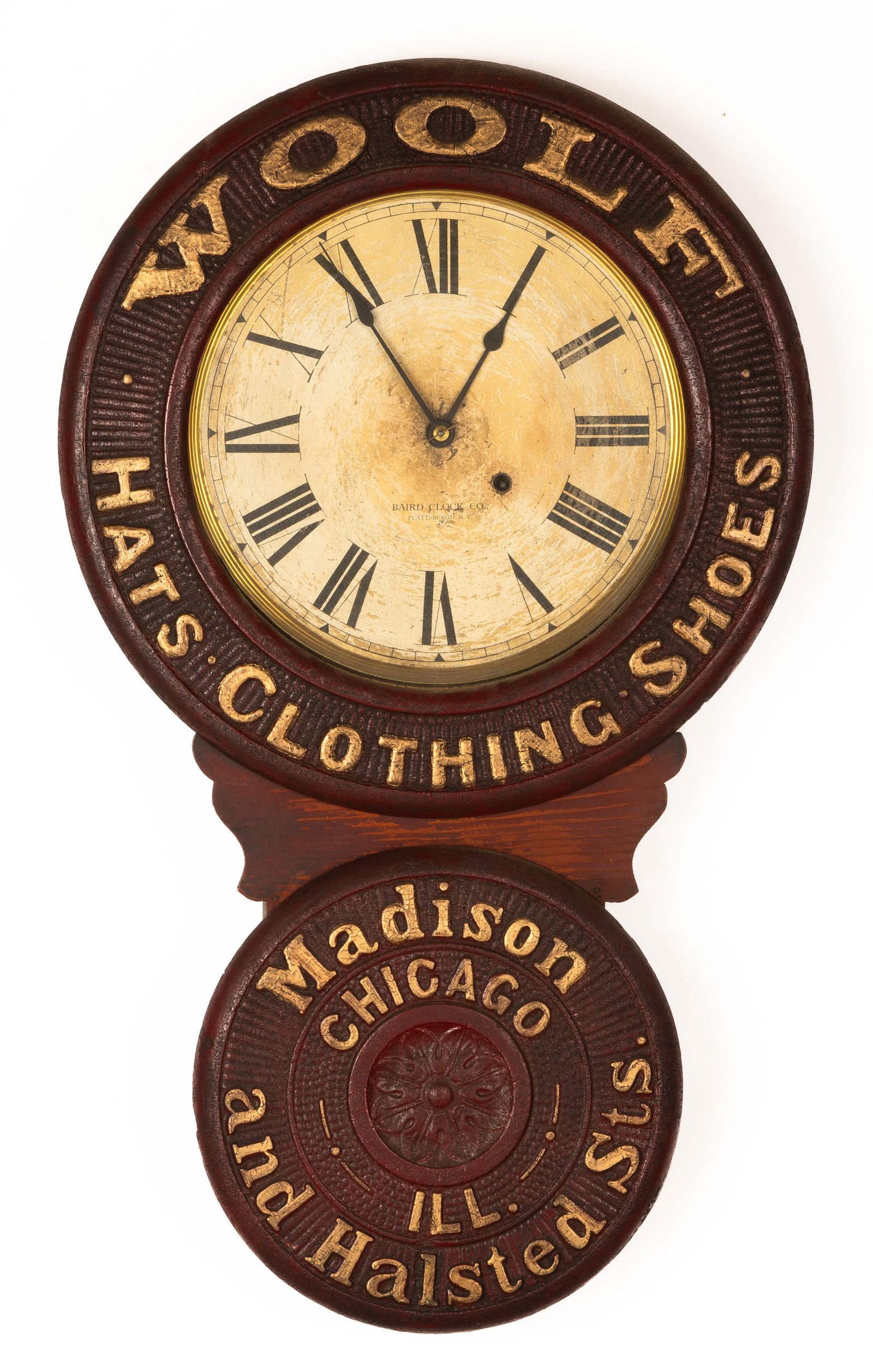 Baird Advertising Wall Clock Auction