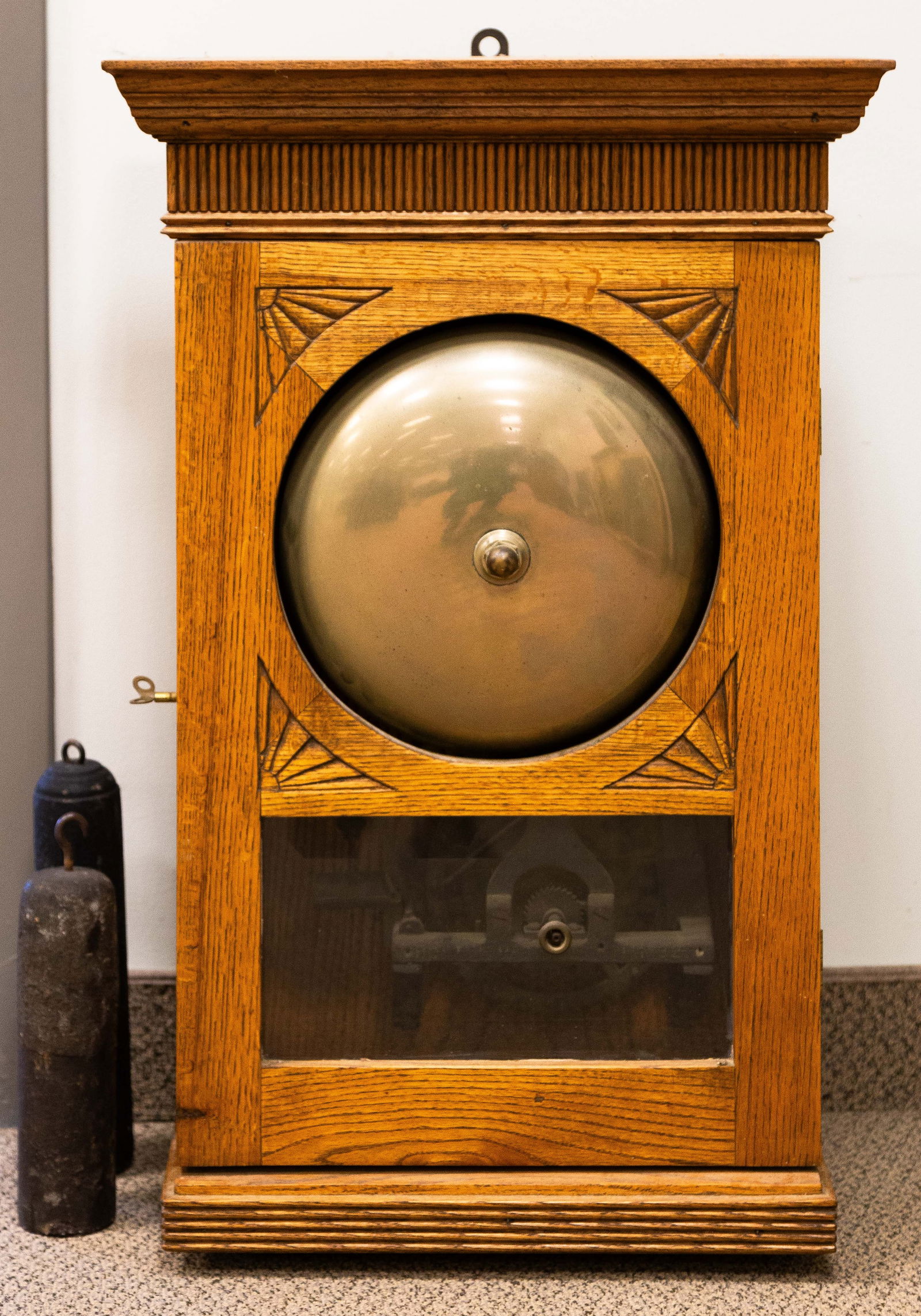 Unmarked Weight Driven Fire Alarm Bell (1 of 1)