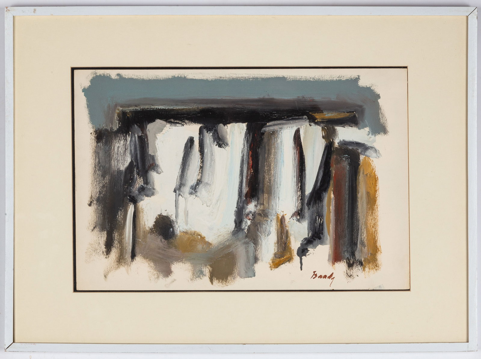 Gandy Brodie (American, 1924-1975) Untitled: Gandy Brodie (American, 1924-1975) Untitled1955. Oil on paper. Signed 'Brody' (lower right).11 3/4 x 17 3/4 in.Anderson Gallery, Buffalo, NY. Anderson Family Trust. Gandy Brodie (American, 1924-1975)