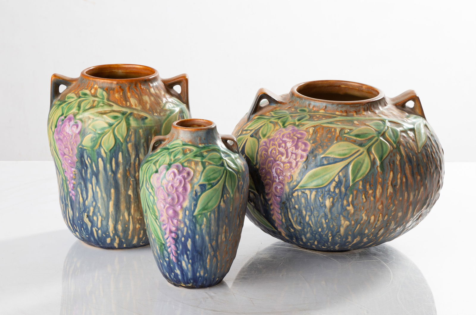 Three Roseville Wisteria Vases (1 of 2)