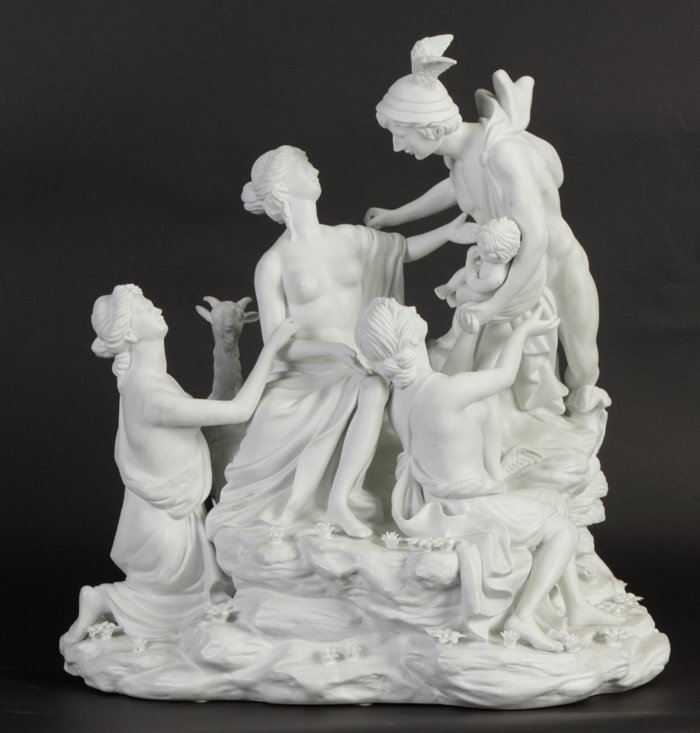 Parian Bisque Figural Group of Gods of Olympus: Parian Bisque Figural Group of Gods of Olympus. 19th cent. Ht. 18" W 17" D 12".