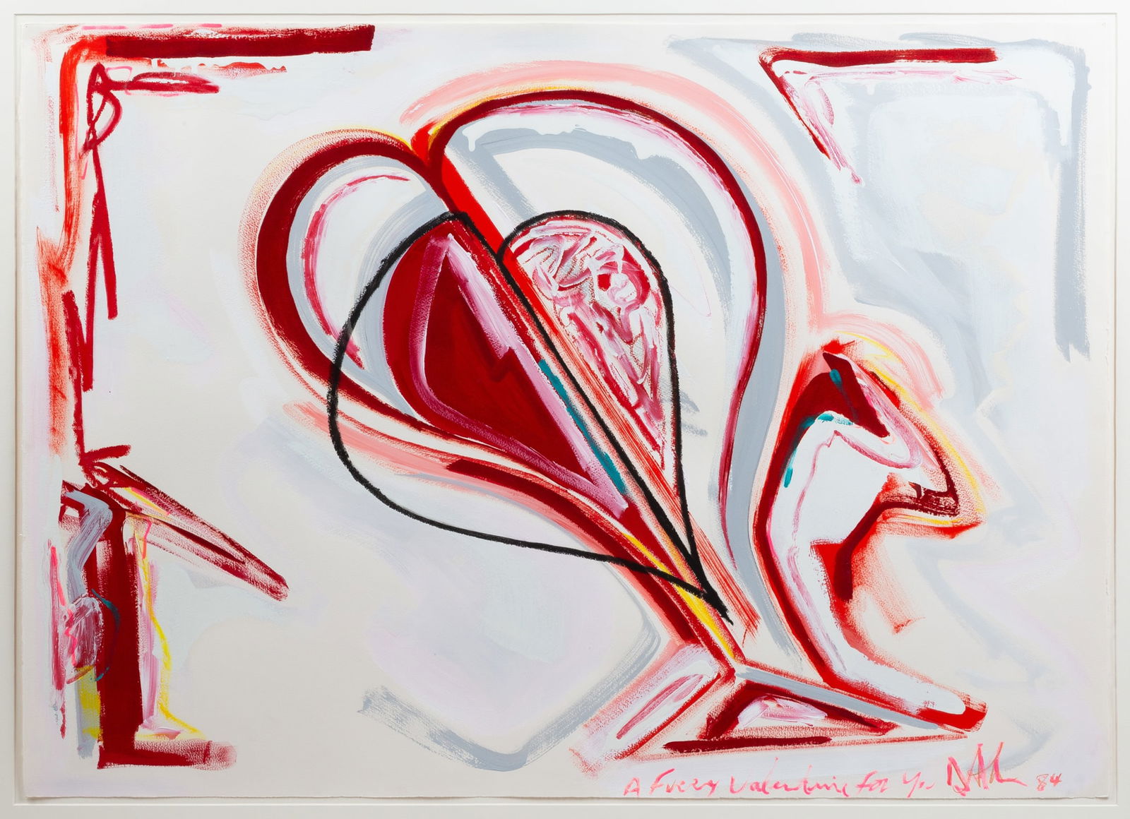 Attributed to Jim Dine, "Hearts" (1 of 2)