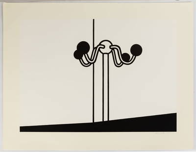 Patrick Caulfield (British, 1936-2005) "Coat Stand" 1973: Patrick Caulfield (British, 1936-2005) "Coat Stand" 1973Lithograph. Signed "Patrick Caulfield' (lower right) and numbered '59/72'.28 1/2 x 37 1/2 in.ProvenanceProperty of The Everson Museum, sold to b