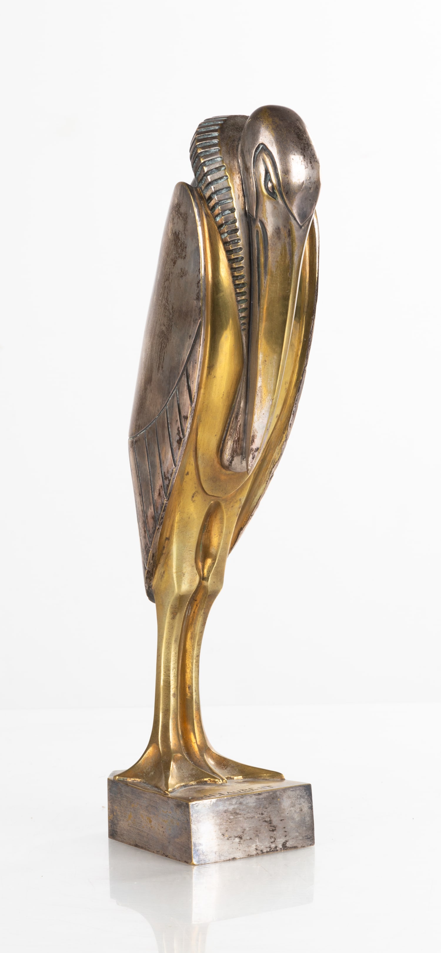 G. H. Laurent (French, 1880-1940, active circa 1920) Two-Toned Art Deco Stylized Heron (1 of 5)