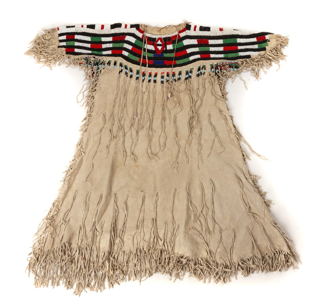Crow Beaded Hide Dress (1 of 8)