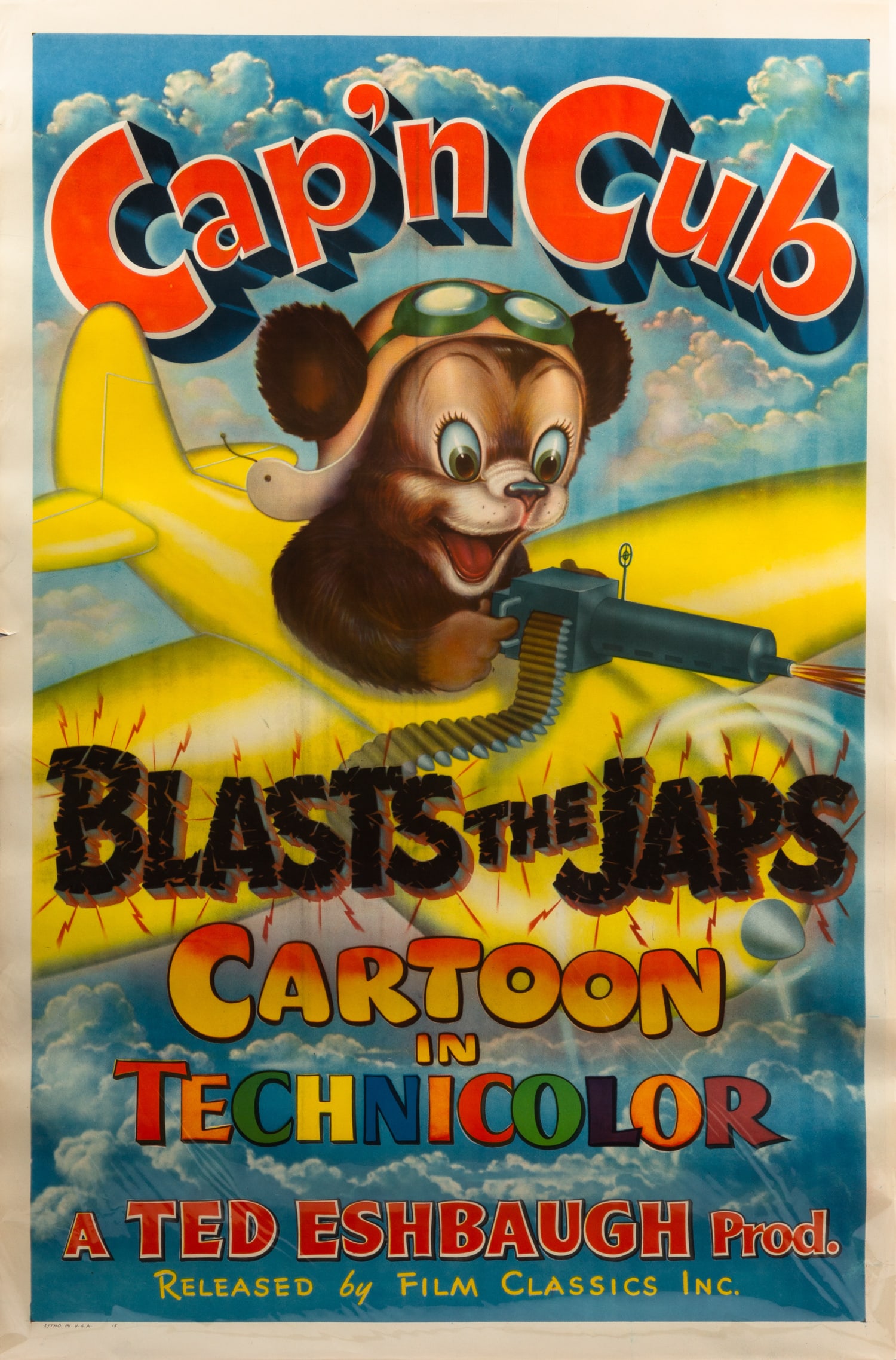 Rare Ted Eshbaugh, Cap'n Cub Movie Poster, 1945 (1 of 2)