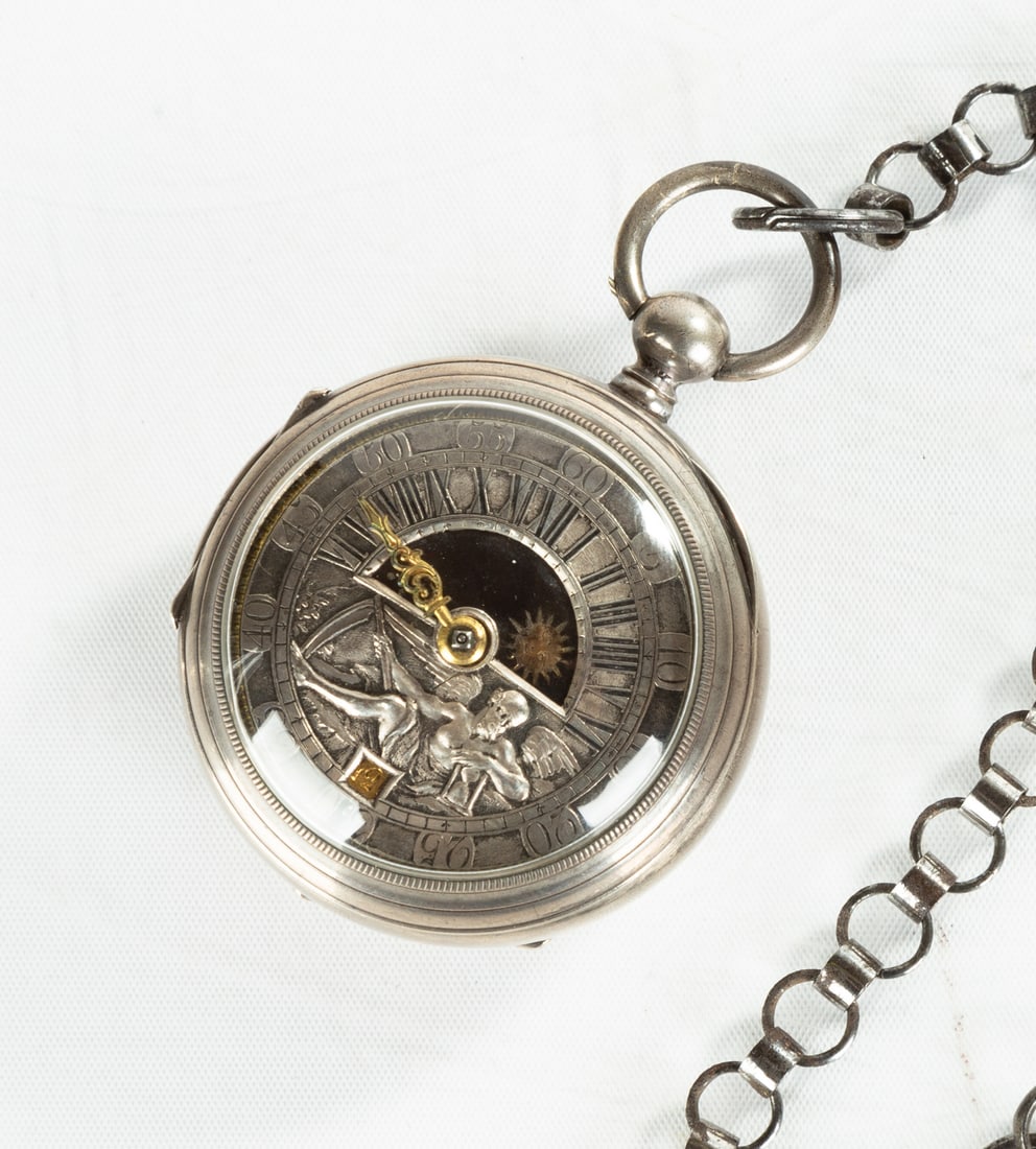 Jan Berninck, Amsterdam. A Rare Silver Pocket Watch Depicting Saturn (1 of 6)