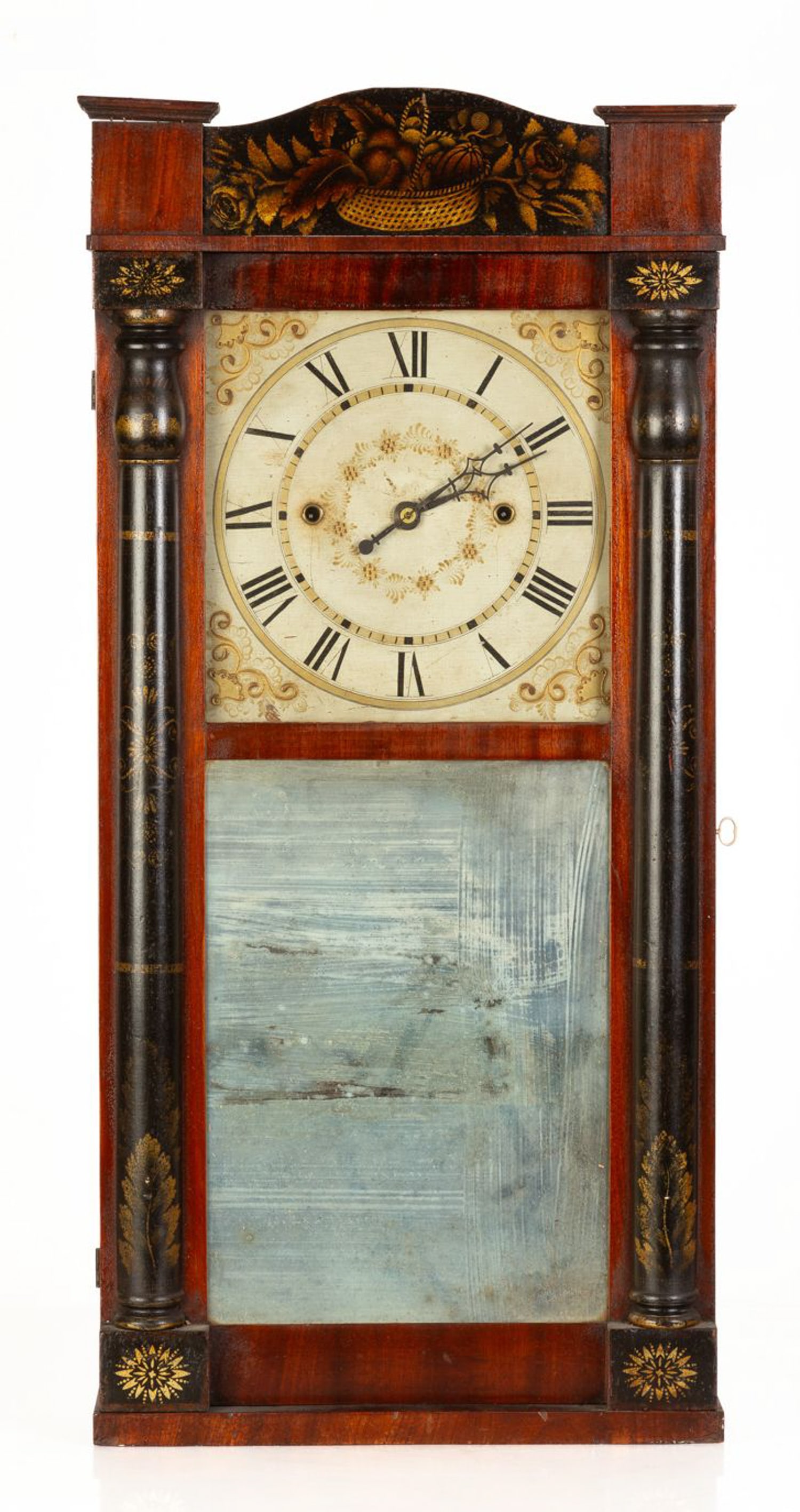 Jerome & Darrow Bronzed Looking Glass Clock Auction
