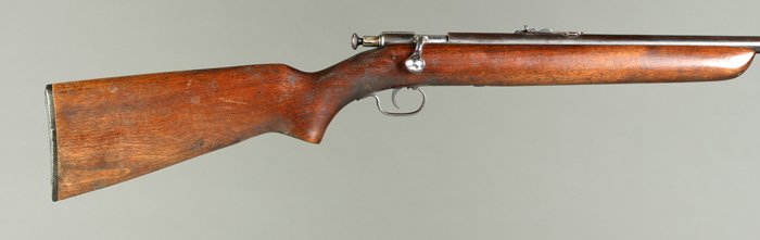 Winchester Model 67 Single shot Rifle: Winchester Model 67 Single shot Rifle. .22 cal. Overall L 43".