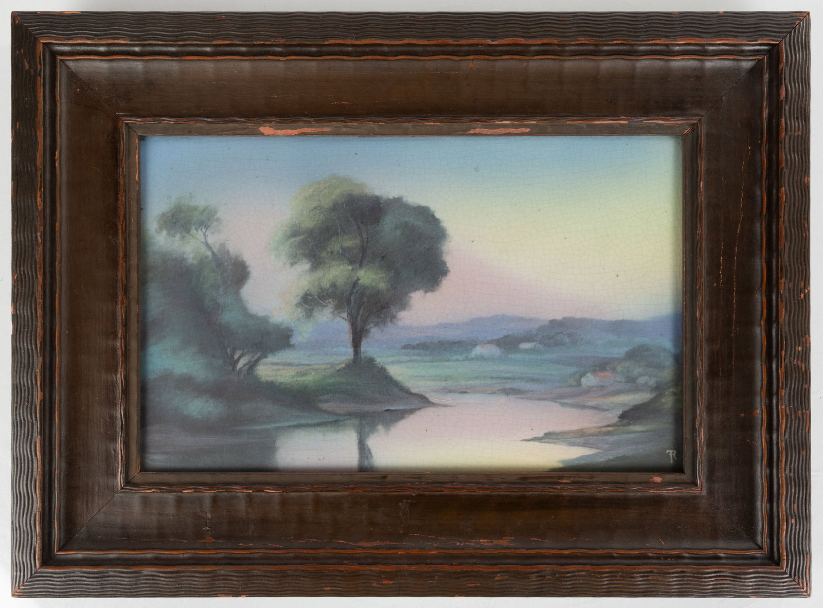 Fred Rothenbusch for Rookwood Pottery, "Bend in the River" Landscape Plaque (1 of 5)