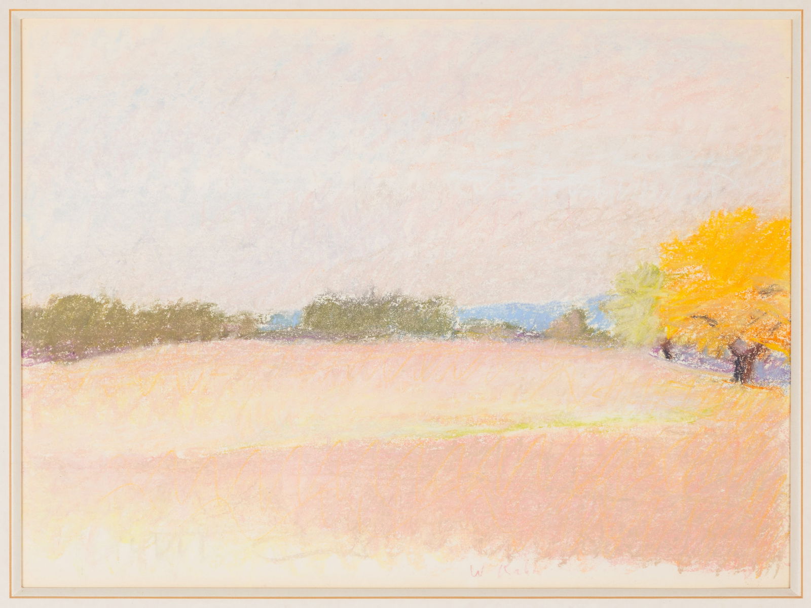 Wolf Kahn (American/German, 1927-2020) In Praise of Pink, 1979: Wolf Kahn (American/German, 1927-2020) In Praise of Pink, 1979 Pastel on paper. Signed 'W. Kahn' (lower right). Exhibited: The Mint Museum of Art, Charlotte, North Carolina, "Wolf Kahn: 10 Years of La