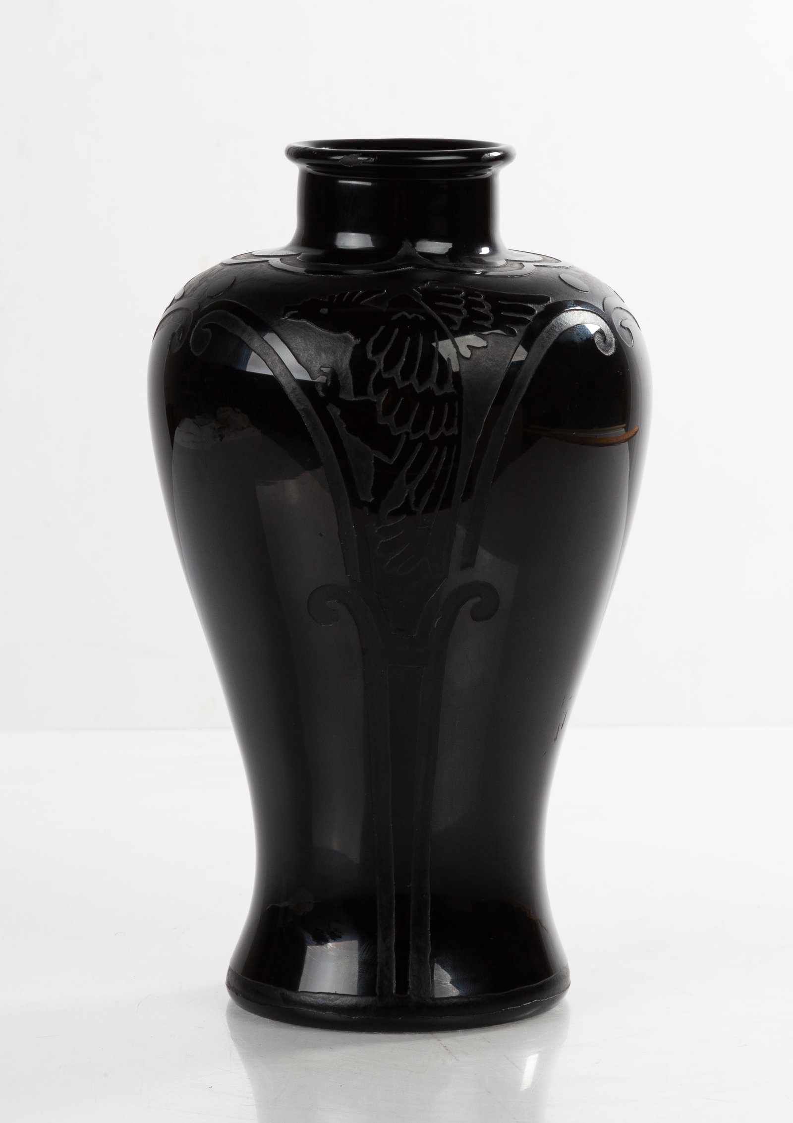 Steuben Mirror Black Acid Cut-Back Vase (1 of 5)