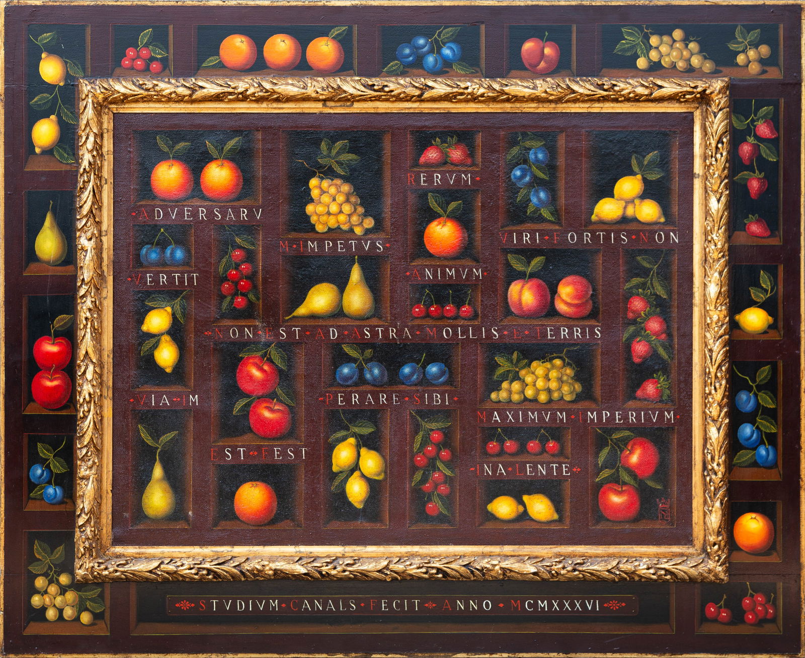 Miguel Canals (Spanish, 1925-1995) Trompe-l'oeil Still Life with Fruit (1 of 4)