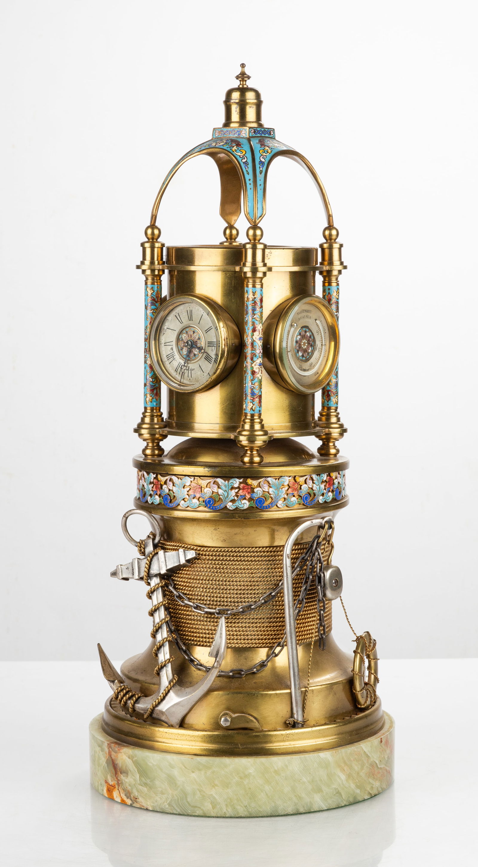 Rare French Industrial Animated Clock, "The Bollard" (1 of 16)