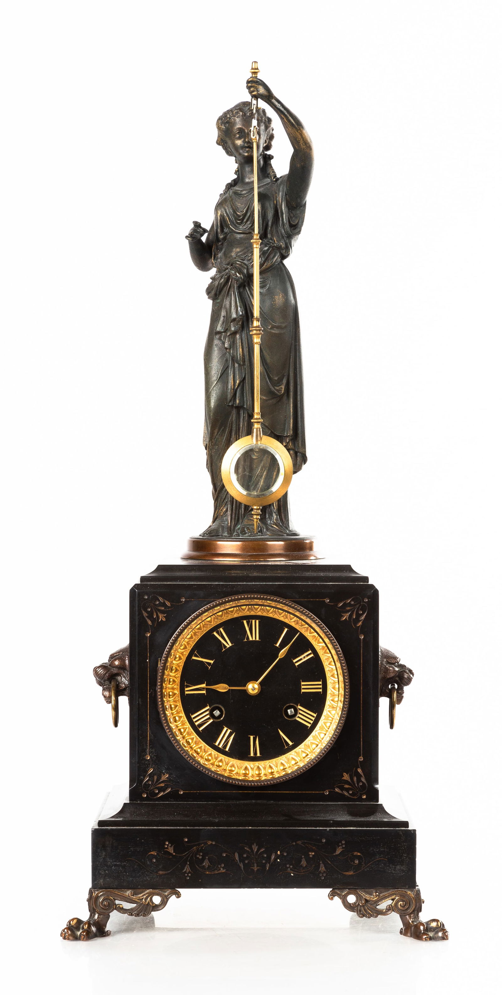 French Figural Mystery Clock, Attributed to Guilmet (1 of 5)