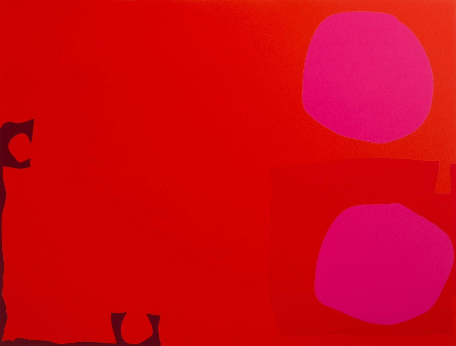 Patrick Heron (British, 1920-1999) "Two Magenta Discs in Red" (1 of 4)