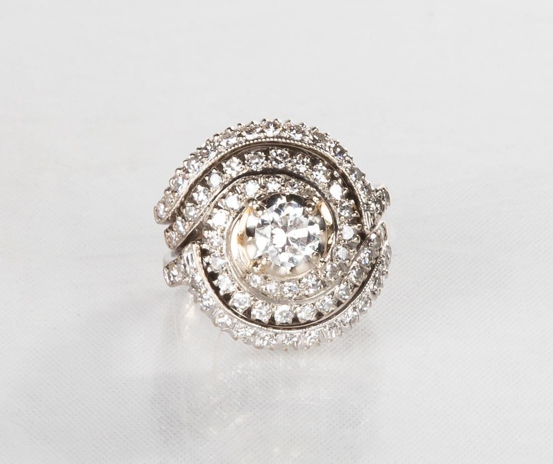 14K Gold & Diamond Circular Cluster Ring (1 of 3)
