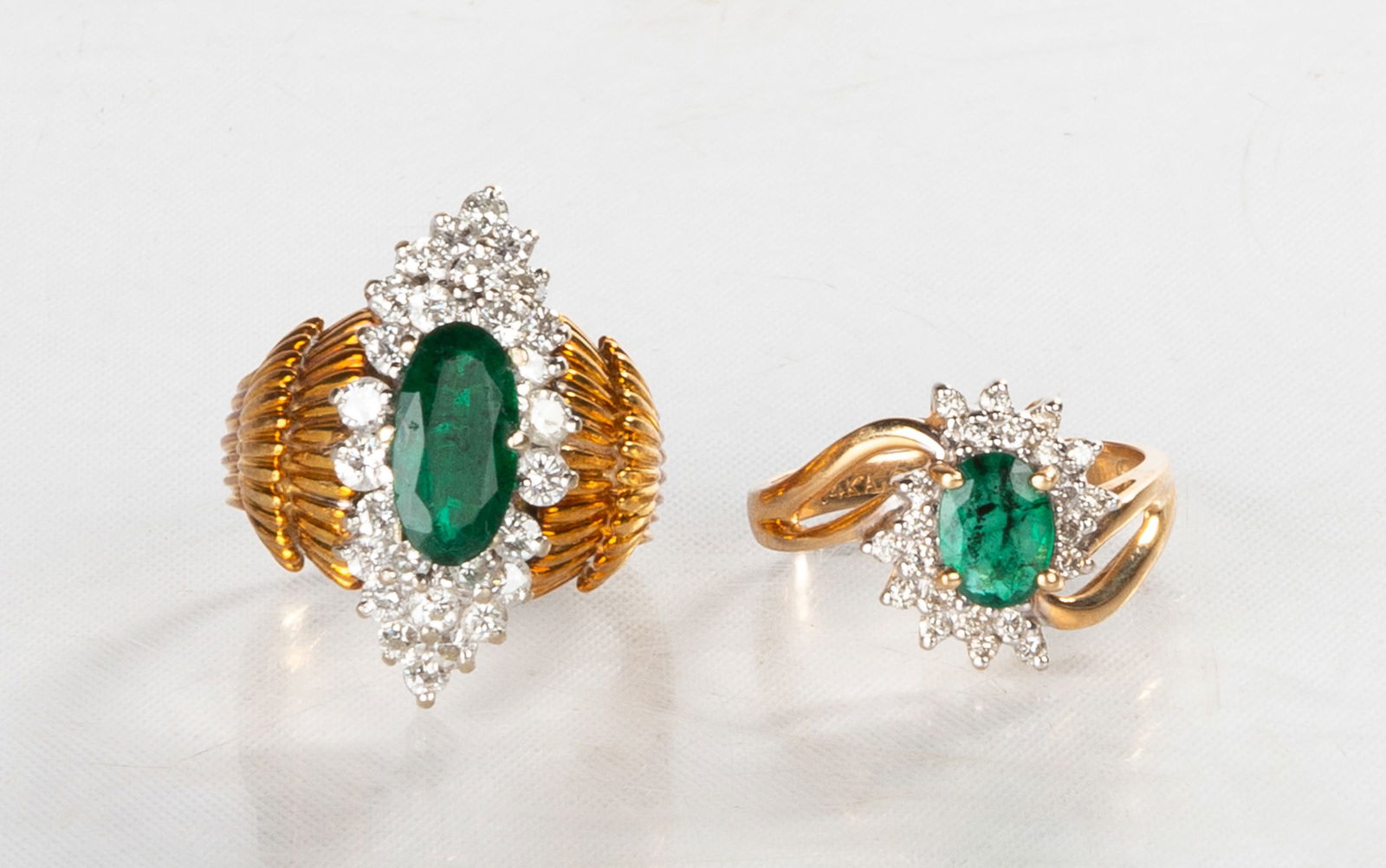 14K & 18K Gold, Emerald, & Diamond Rings (1 of 3)