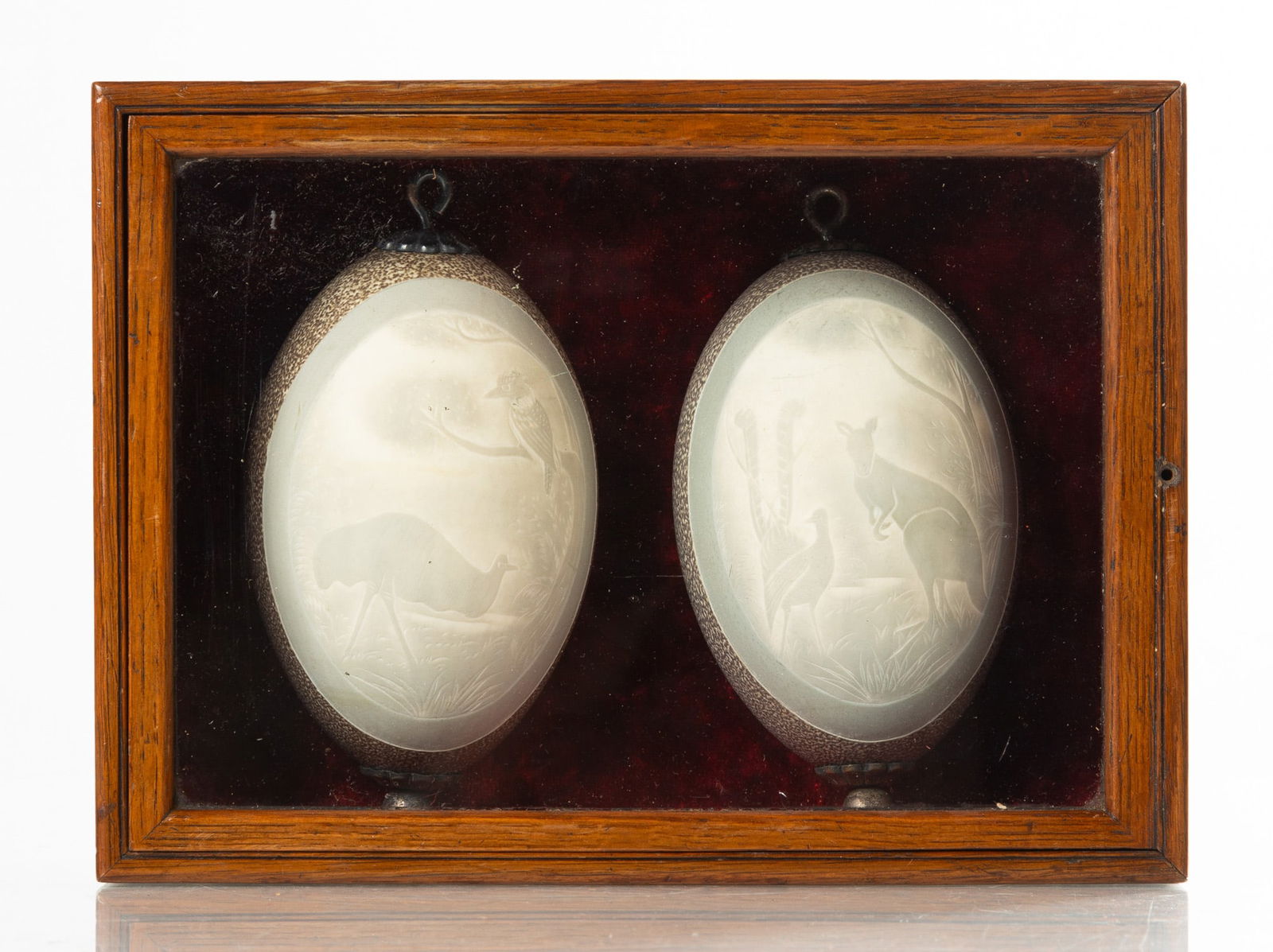 19th Century Australian Carved Emu Eggs (1 of 3)