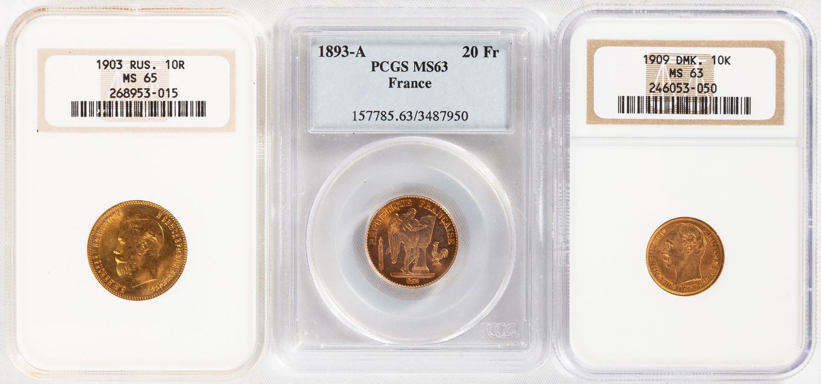 Three European Gold Coins (1 of 2)